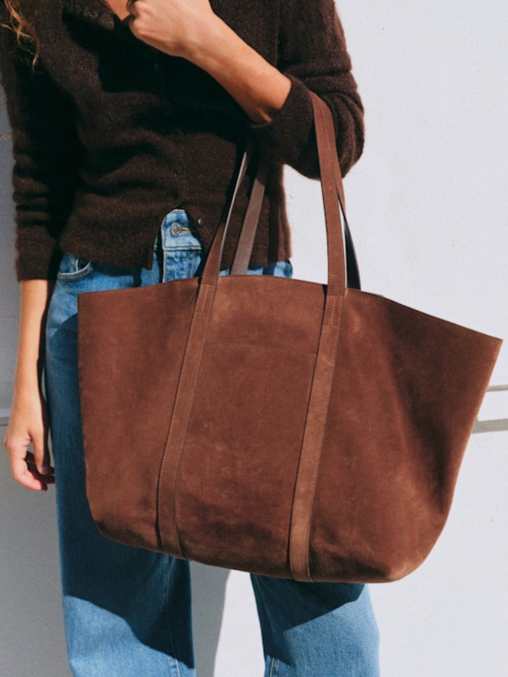 NWT Sézane Gabin Bag in Chocolate - Picture 4 of 13